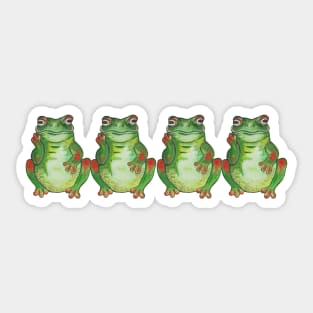 Green tropical frog Sticker